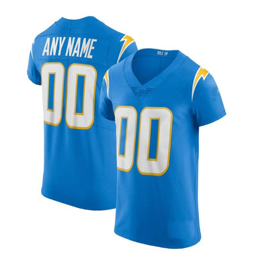 Custom LA.Chargers Powder Blue Vapor Elite Jersey Stitched American Football Jerseys - Main View