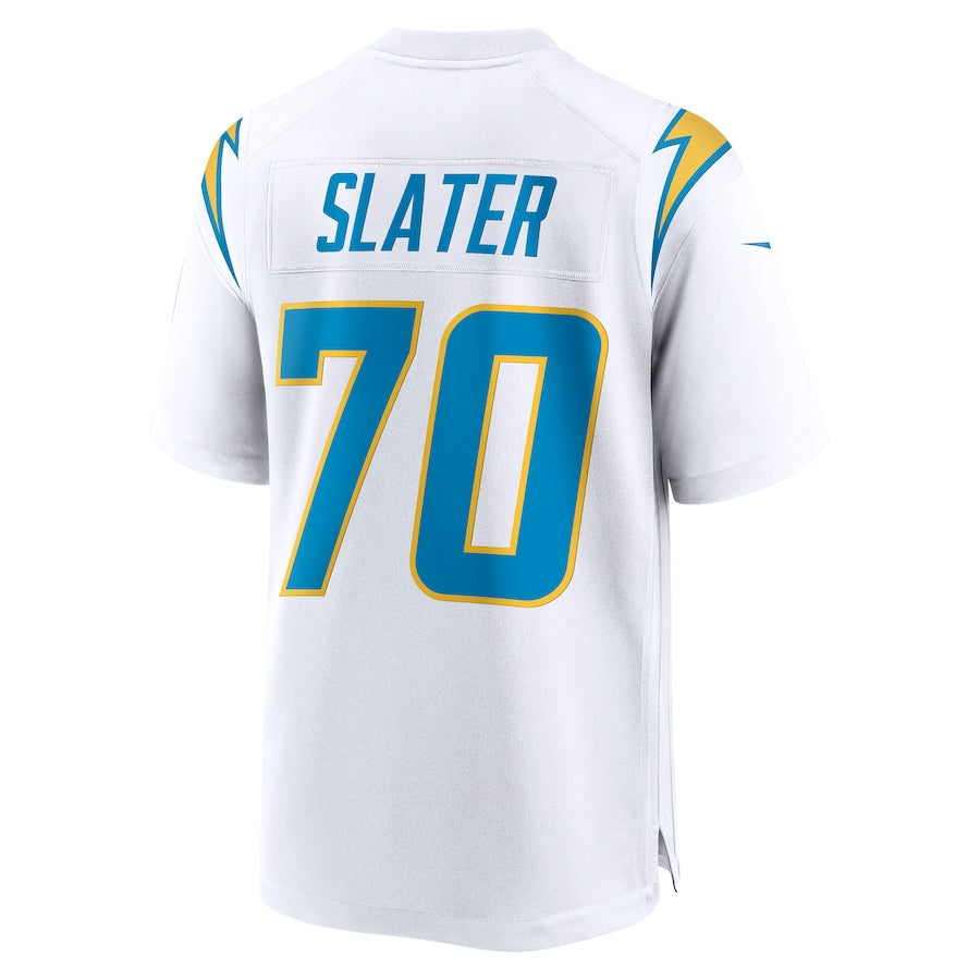 LA.Chargers #70 Rashawn Slater White Game Jersey Stitched American Football Jerseys - Main View