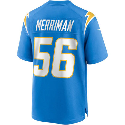 LA.Chargers #56 Shawne Merriman Powder Blue Game Retired Player Jersey Stitched American Football Jerseys - Main View