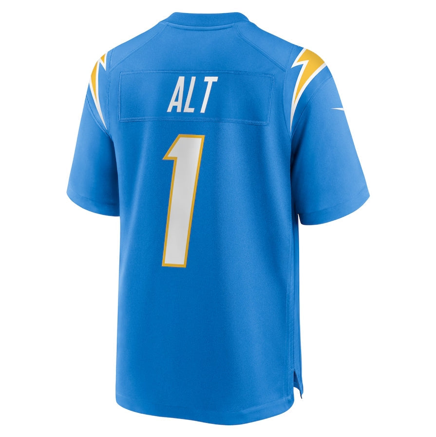 LA.Chargers #1 Joe Alt 2024 Draft First Round Pick Player Game Jersey - Powder Blue American Football Jerseys - Main View