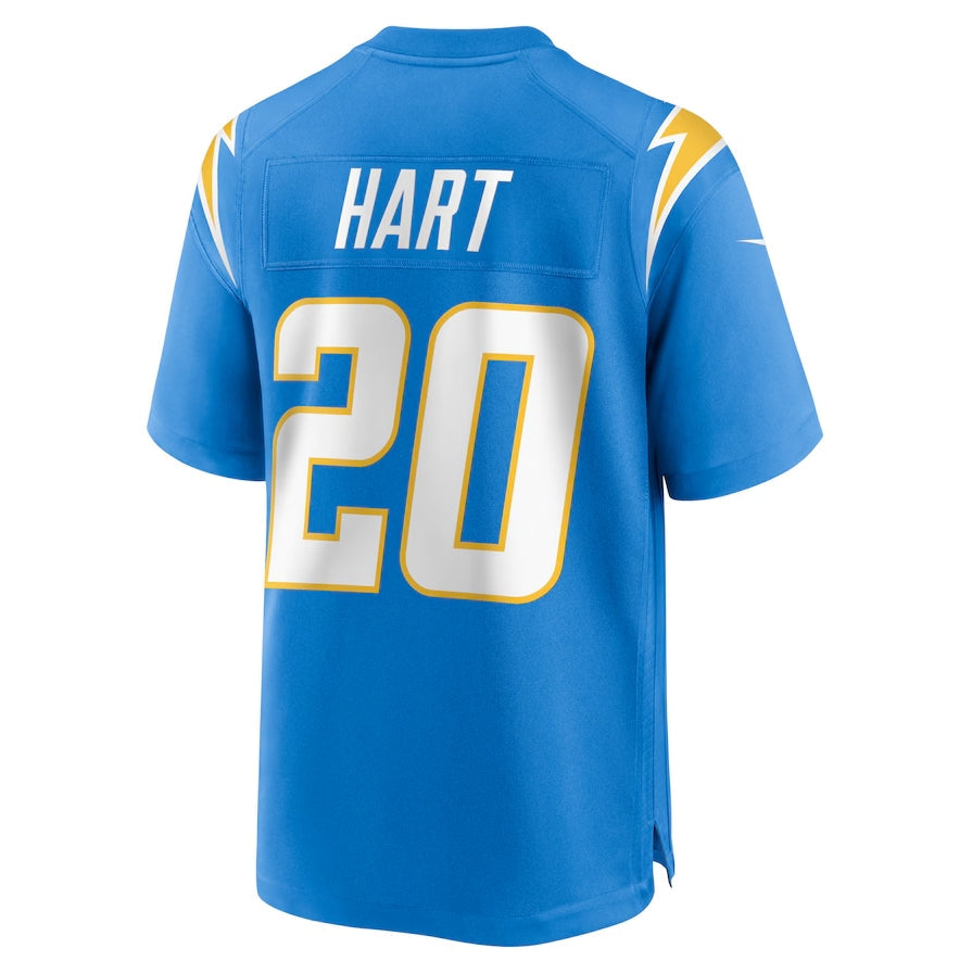 LA.Chargers #20 Cam Hart Team Game Jersey - Powder Blue American Football Jerseys - Main View