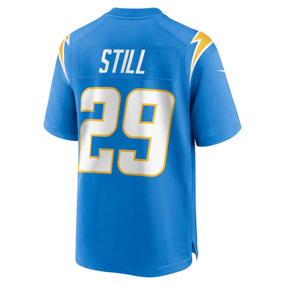 LA.Chargers #29 Tarheeb Still Team Game Jersey - Powder Blue American Football Jerseys - Main View