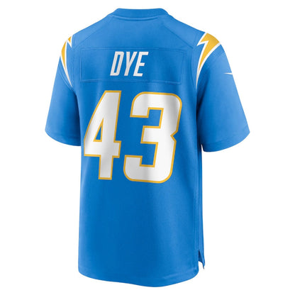LA.Chargers #43 Troy Dye Game Jersey - Powder Blue American Football Jerseys - Main View