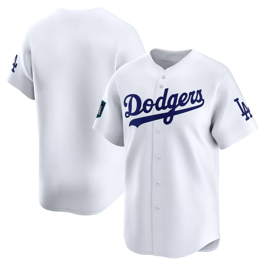 Los Angeles Dodgers 2024 World Tour Seoul Series Home Limited Jersey – White Stitches Baseball Jerseys - Main View