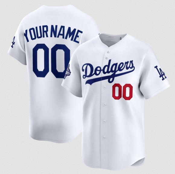 Custom Los Angeles Dodgers ACTIVE PLAYER White 2025 Champions Stitched Baseball Jersey - Main View