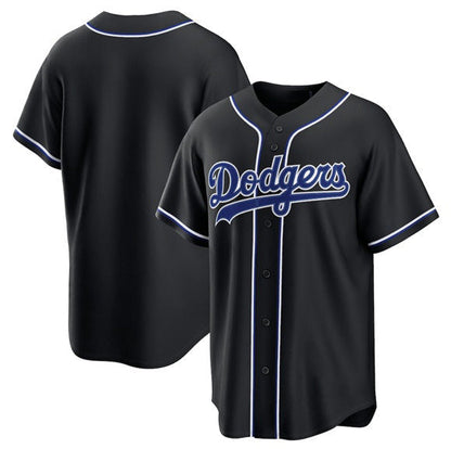 Los Angeles Dodgers Blank 2026 Black Out Stitched Baseball Jersey - Main View