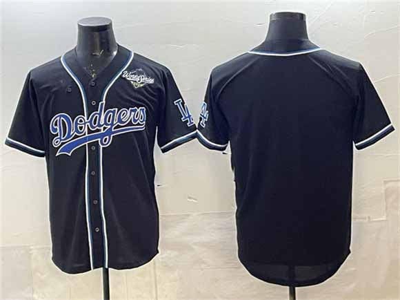 Los Angeles Dodgers Blank Black Fashion 2025 World Series Cool Base Stitched Baseball Jersey - Main View