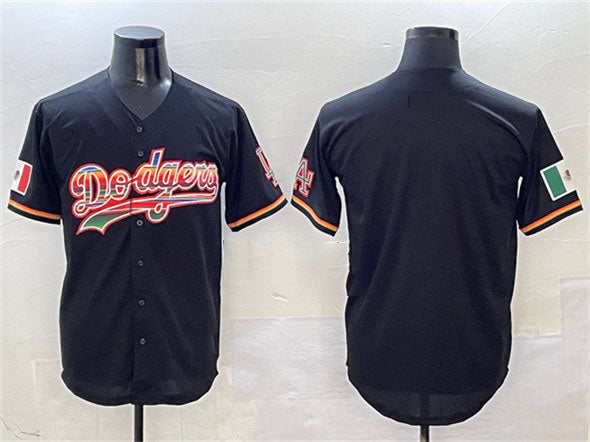 Los Angeles Dodgers Blank Black Mexico Limited Stitched Baseball Jersey - Main View