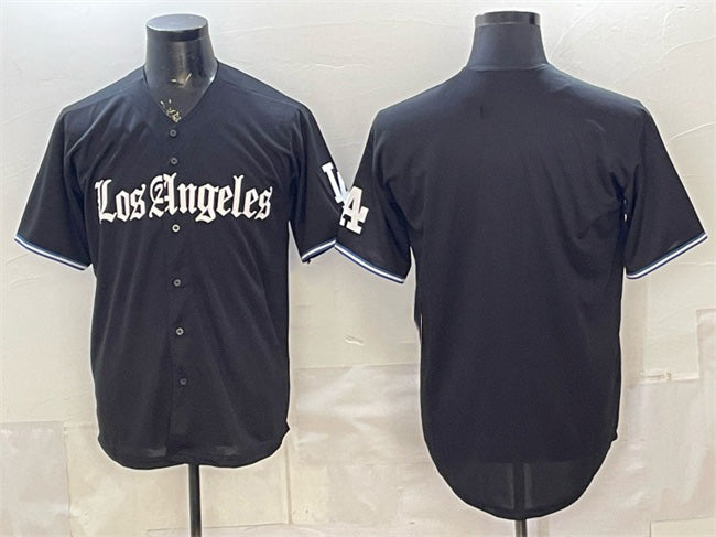 Los Angeles Dodgers Blank Black 'Gothic Edition' Vapor Premier Limited Stitched Baseball Jersey - Main View
