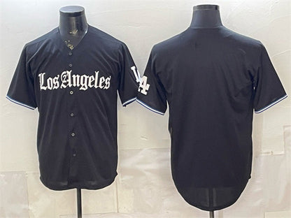 Los Angeles Dodgers Blank Black 'Gothic Edition' Vapor Premier Limited Stitched Baseball Jersey - Main View