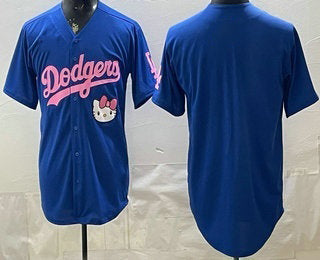 Los Angeles Dodgers Blank Blue Hello Kitty 2025 World Series Champions Limited Jersey - Main View