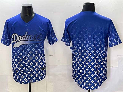 Los Angeles Dodgers Blank Blue Limited Stitched Baseball Jersey - Main View