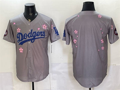 Los Angeles Dodgers Blank Grey 2025 Tokyo Series Limited Stitched Jersey - Main View