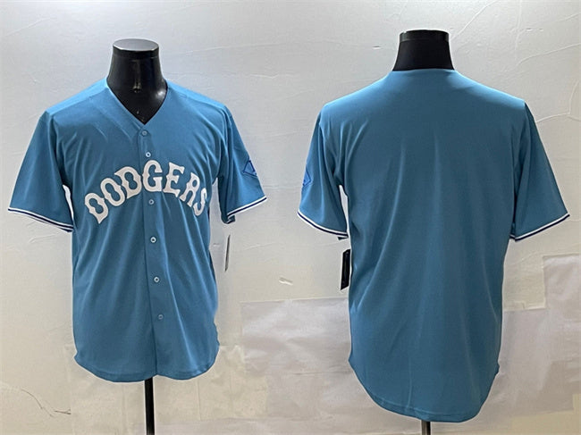 Los Angeles Dodgers Blank Light Blue Limited Stitched Baseball Jersey - Main View