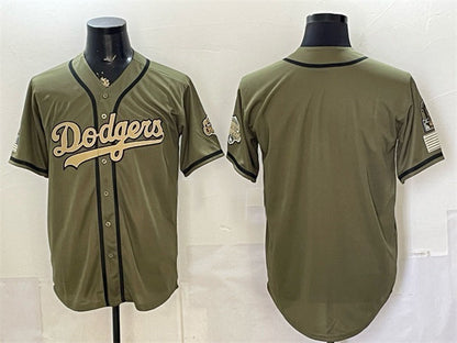 Los Angeles Dodgers Blank Olive 2026 Armed Forces Day Stitched Jersey 2 - Main View