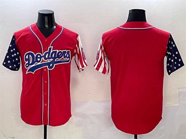 Los Angeles Dodgers Blank Red Limited Stitched Baseball Jersey - Main View