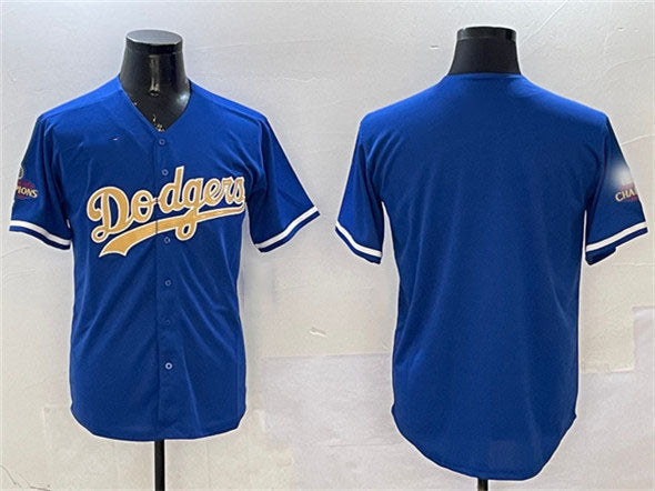 Los Angeles Dodgers Blank Royal 2025 Gold Collection Limited Stitched Baseball Jersey - Main View