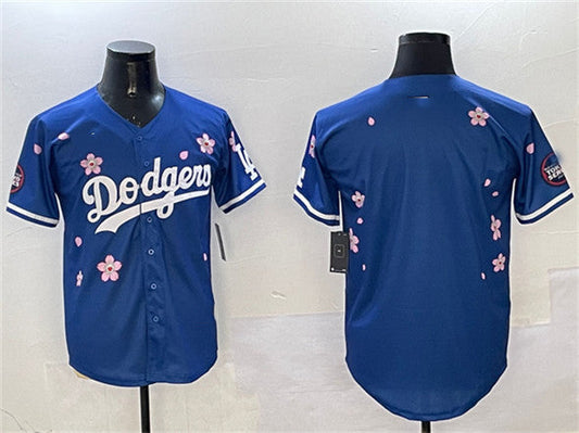 Los Angeles Dodgers Blank Royal 2025 Tokyo Series Limited Stitched Baseball Jersey - Main View