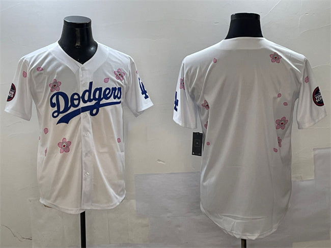 Los Angeles Dodgers Blank White 2025 Tokyo Series Limited Stitched Baseball Jersey - Main View