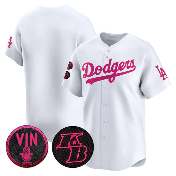 Los Angeles Dodgers Blank White 2026 Mother¡¯s Day Vapor Premier Limited Stitched Baseball Jersey - Main View