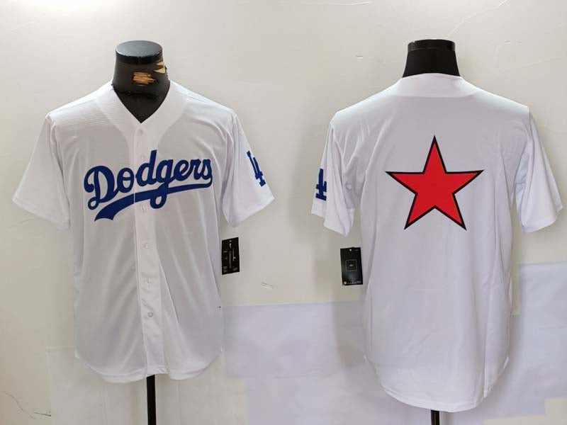 Los Angeles Dodgers Blank White Cool Base Stitched Baseball Jerseys - Main View