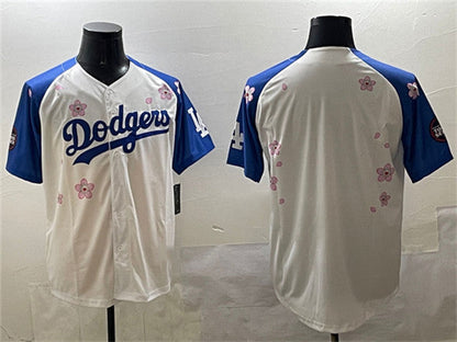 Los Angeles Dodgers Blank White Royal 2025 Tokyo Series Limited Stitched Baseball Jersey - Main View