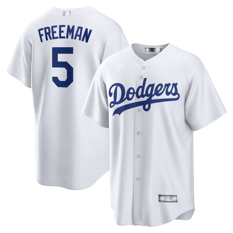 Baseball Jerseys Los Angeles Dodgers #5 Freddie Freeman White Replica Player Jersey - Main View