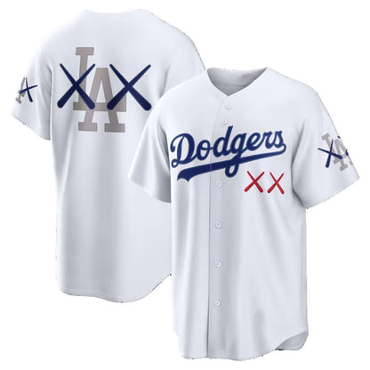 Los Angeles Dodgers KAWS White Stadium Baseball Jersey - Main View