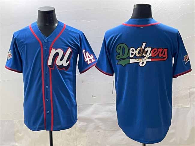 Los Angeles Dodgers National League Team Big Logo Blue 2025 All-Star Edition Limited Stitched Baseball Jersey - Main View