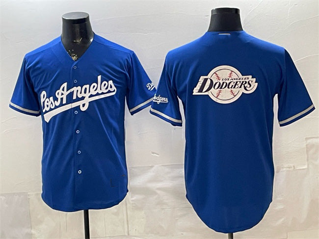 Los Angeles Dodgers Team Big Logo Royal Alternate Stadium Stitched Baseball Jerseys - Main View