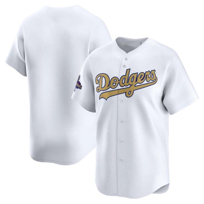 Los Angeles Dodgers White 2025 Gold Collection Limited Stitched Baseball Jersey - Main View