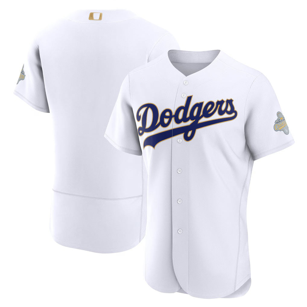 Los Angeles Dodgers White 2026 Gold Collection Authentic Stitched Baseball Jersey - Main View