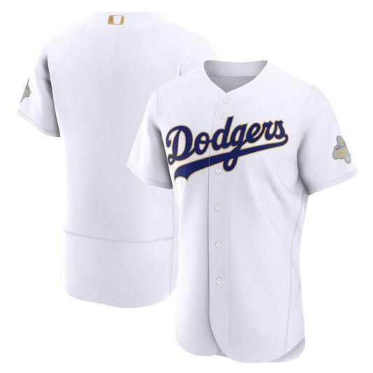 Los Angeles Dodgers White 2026 Gold Collection Authentic Stitched Baseball Jersey - Main View