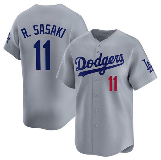 Los Angeles Dodgers #11 Roki Sasaki Gray 2025 Alternate Limited Stitched Baseball Jersey - Main View