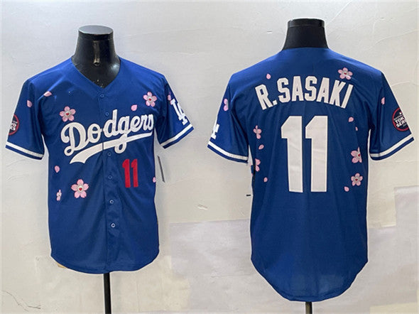 Los Angeles Dodgers #11 Roki Sasaki Royal 2025 Tokyo Series Limited Stitched Baseball Jersey - Main View