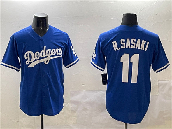 Los Angeles Dodgers #11 Roki Sasaki Royal Cool Base Stitched Baseball Jersey - Main View