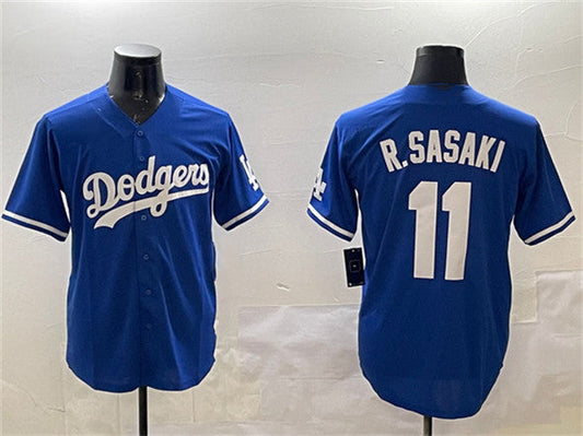 Los Angeles Dodgers #11 Roki Sasaki Royal Cool Base Stitched Baseball Jersey - Main View