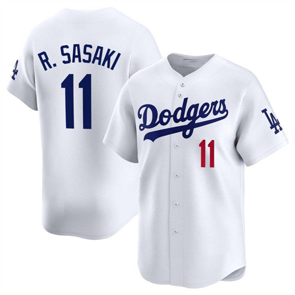 Los Angeles Dodgers #11 Roki Sasaki White 2025 Home Limited Stitched Baseball Jersey - Main View