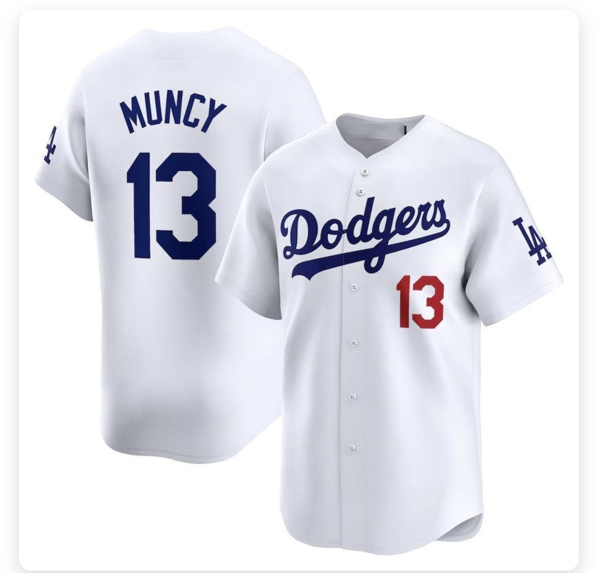 Los Angeles Dodgers #13 Max Muncy Blue Cool Base Stitched Baseball Jersey - Main View