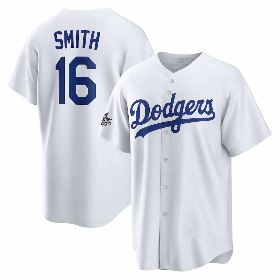 Los Angeles Dodgers #16 Will Smith 2025 All-Star Game Home Replica Player Jersey - White Stitched Baseball Jersey - Main View
