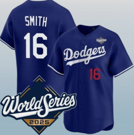 Los Angeles Dodgers #16 Will Smith Royal 2025 World Series Limited Stitched Baseball Jersey - Main View