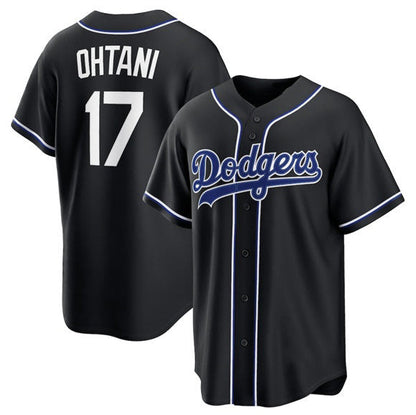 Los Angeles Dodgers #17 Shohei Ohtani 2026 Black Out Stitched Baseball Jersey - Main View