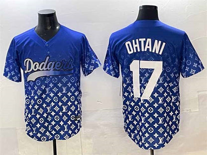 Los Angeles Dodgers #17 Shohei Ohtani Blue Limited Stitched Baseball Jersey - Main View