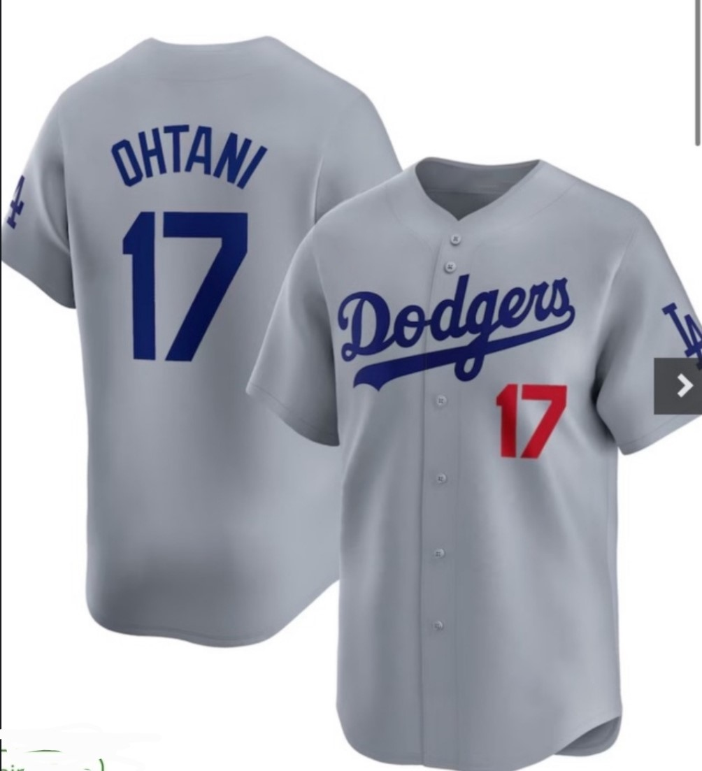 Los Angeles Dodgers #17 Shohei Ohtani Gray Cool Base Stitched Baseball Jersey - Main View
