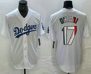 Los Angeles Dodgers #17 Shohei Ohtani Mexico White Cool Base Stitched Jersey Baseball Jerseys - Main View