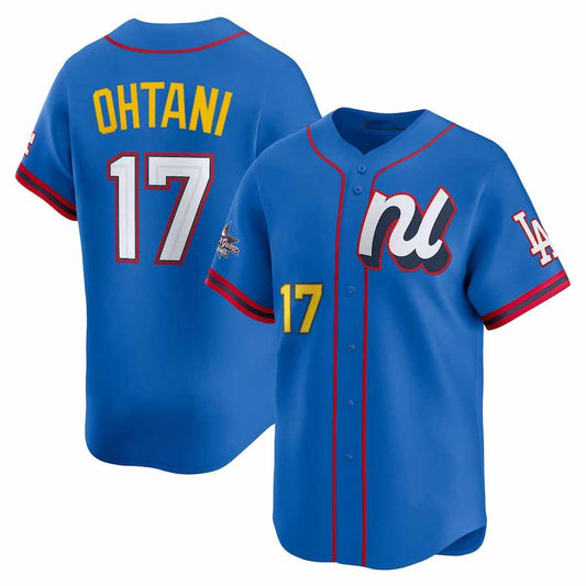 Los Angeles Dodgers #17 Shohei Ohtani National League 2025 All-Star Edition Limited Player Jersey - Blue Baseball Jersey - Main View