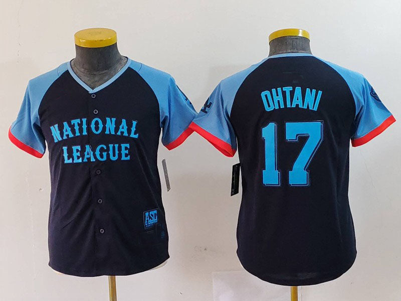 Los Angeles Dodgers #17 Shohei Ohtani Navy 2024 All Star Limited Stitched Baseball Jerseys - Main View