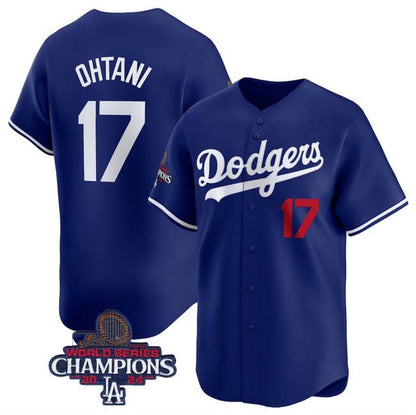 Los Angeles Dodgers #17 Shohei Ohtani Royal 2024 World Series Champions Alternate Limited Stitched Baseball Jersey - Main View