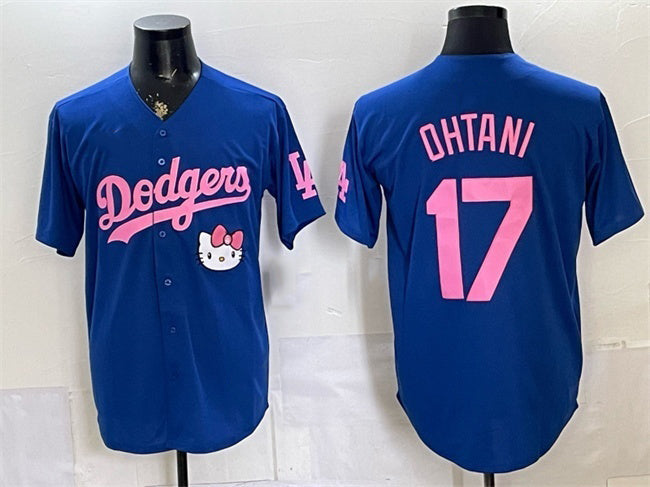 Los Angeles Dodgers #17 Shohei Ohtani Royal 2025 Hello Kitty Vapor Limited Stitched Jersey - Main View