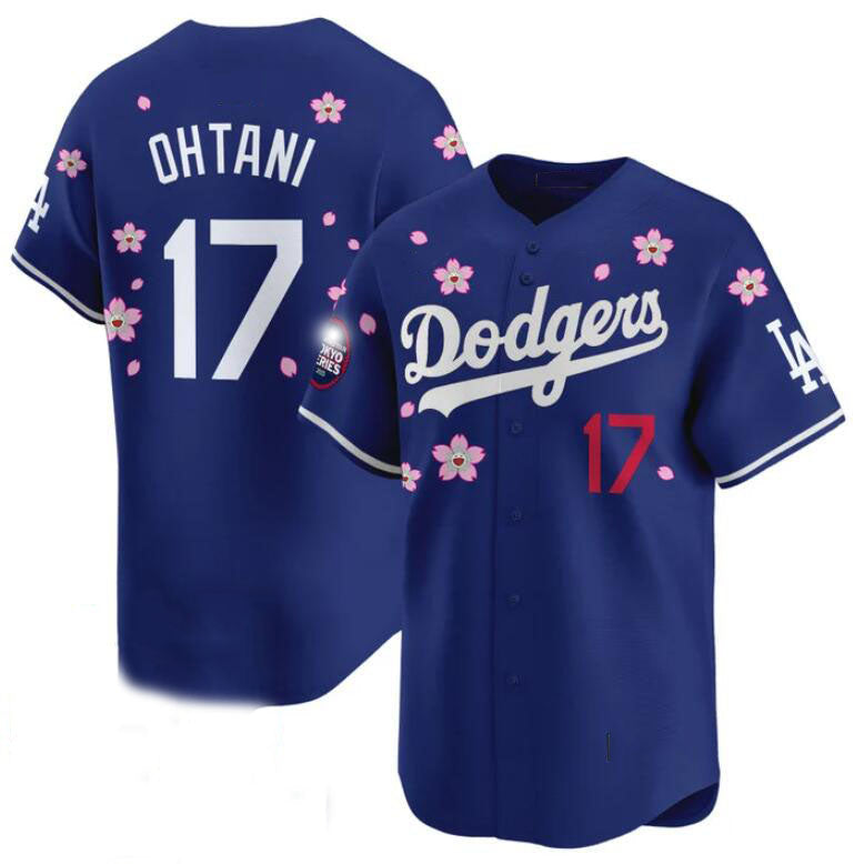 Los Angeles Dodgers #17 Shohei Ohtani Royal 2025 Tokyo Series Limited Stitched Baseball Jersey - Main View